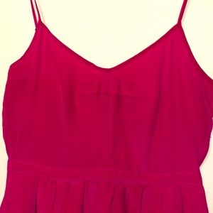 Madewell Broadway & Broome 100% silk fuschia dress